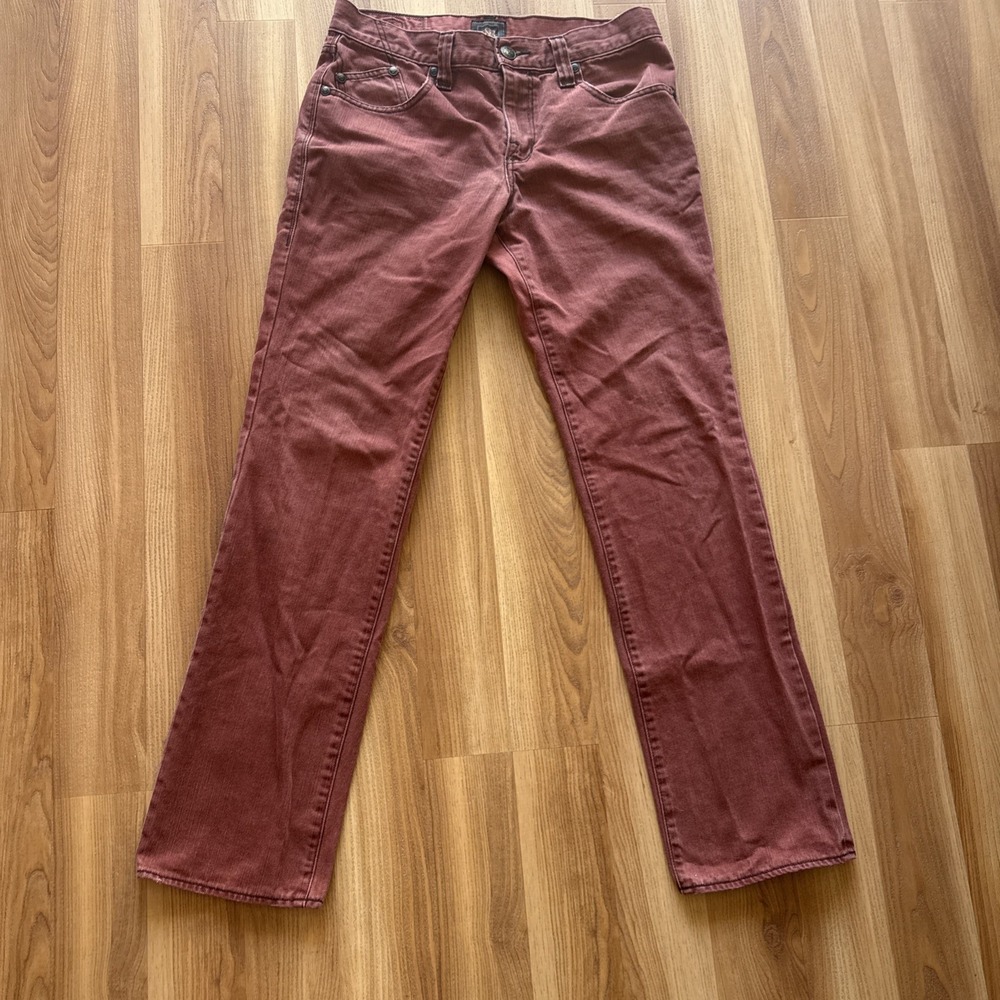 Vintage Rock & Republic Colburg Straight Jeans 33x32 Burnt Dark Red Denim Street
